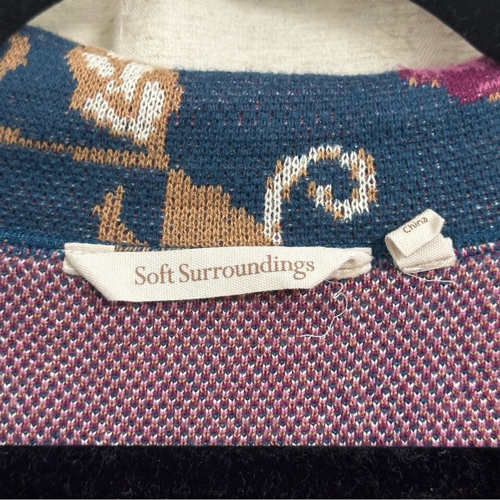 Soft Surroundings Fairy Glen Cardigan size Small 4/6 Long Floral Sweater Size XL - Picture 6 of 7